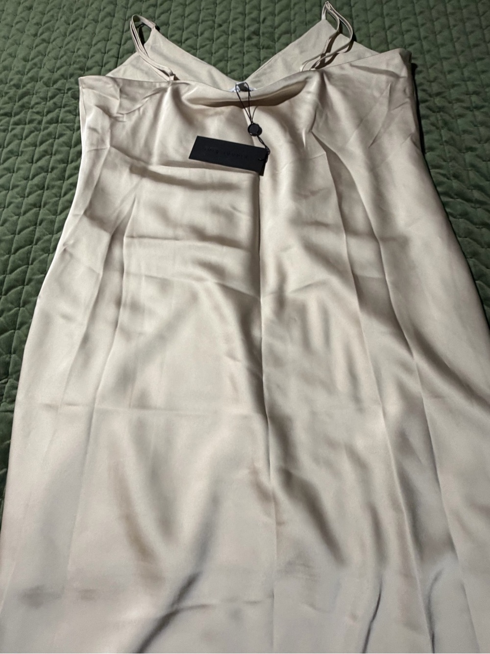Gianni Bini Harper Ivory Satin Slip Dress Size 12 - Picture 15 of 15
